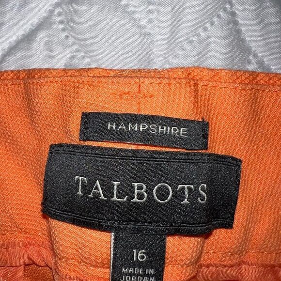 Talbots Hampshire. orange pants with tiny split at ankle. - Picture 5 of 7